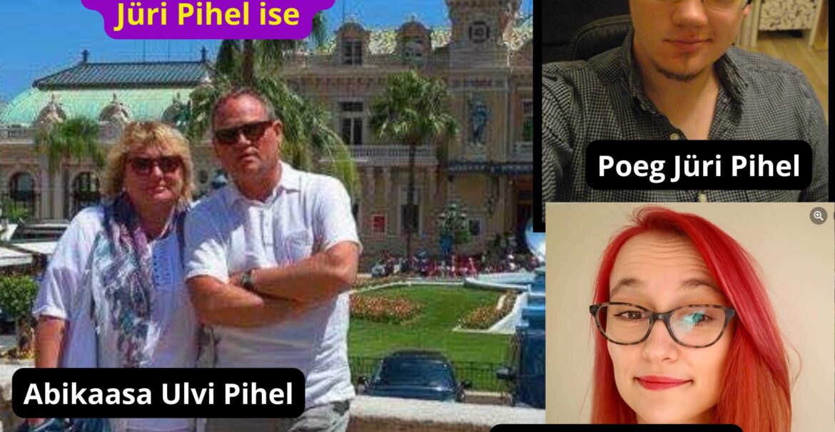 Pedofiil Kanal 2 juht Jüri Pihel, ja pere Ulvi Pihel Liina Pihel