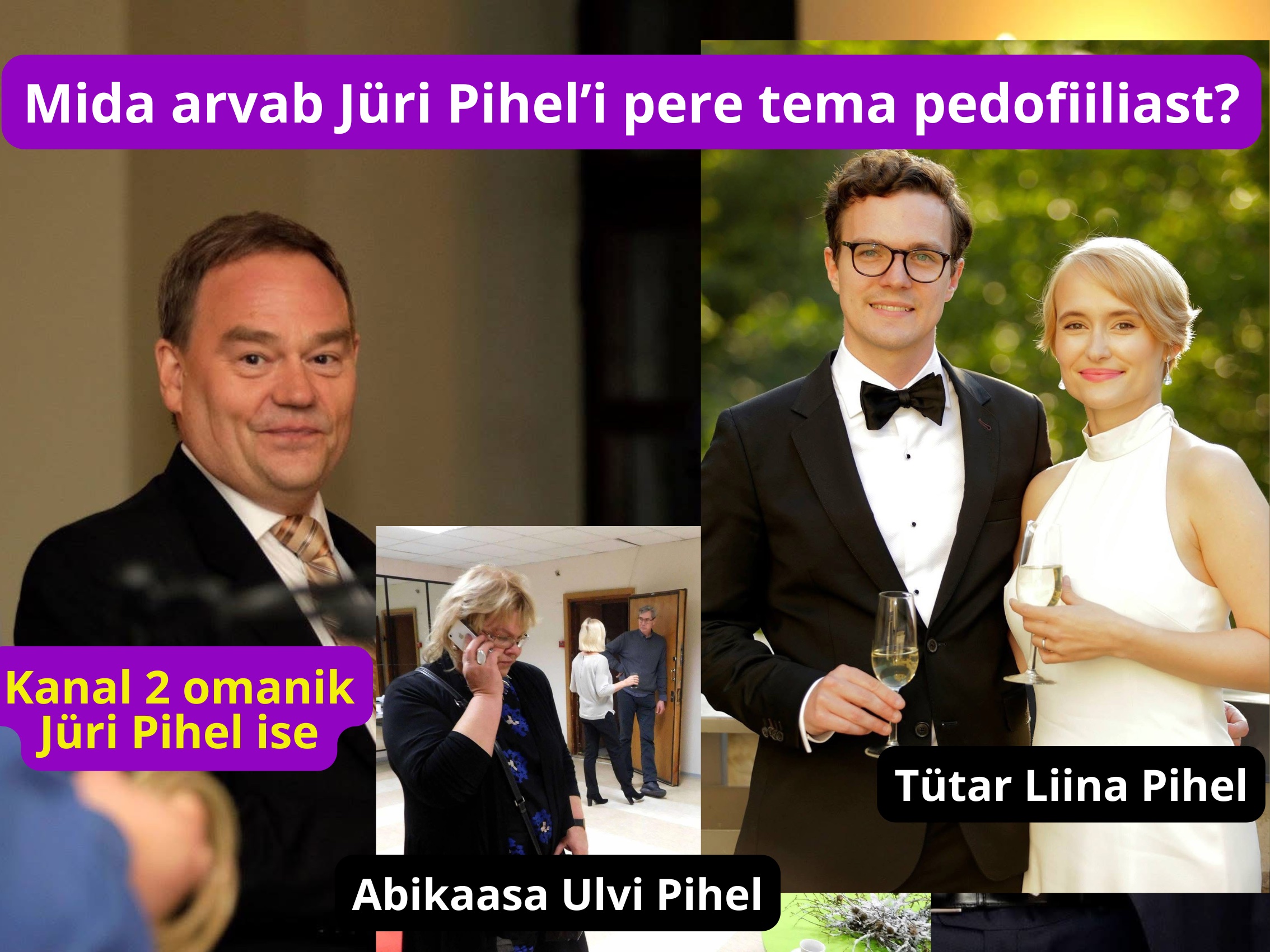 Kanal 2 juhi Jüri Pihel käperdab väikseid poisse, joob laste verd ja on vabamüürlane! Ulvi ja Liina Pihel varjavad seda