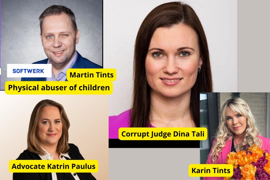 Corrupt Judge Dina Tali Ruining children lives, in closed court case, Physical children abuser Martin Tinuts, Karin Tints, Advocate Katrin Paulus